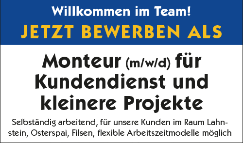 Jetzt bewerben: Monteur für Kundendienst und kleinere Projekte